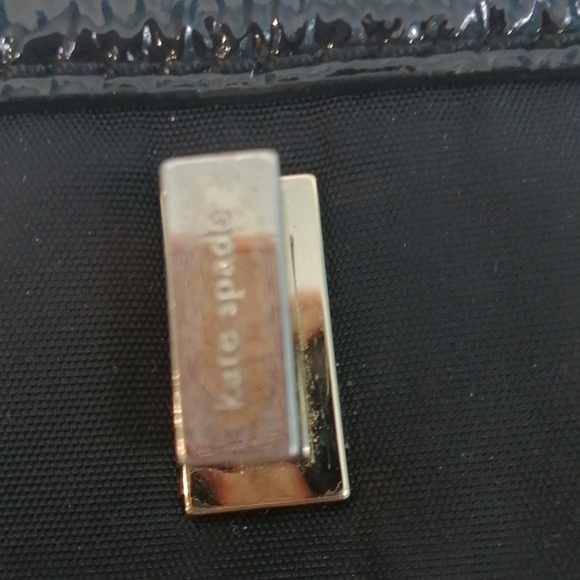 Kate Spade NY Black Nylon Hobo Shoulder Bag Patent… - Picture 9 of 13